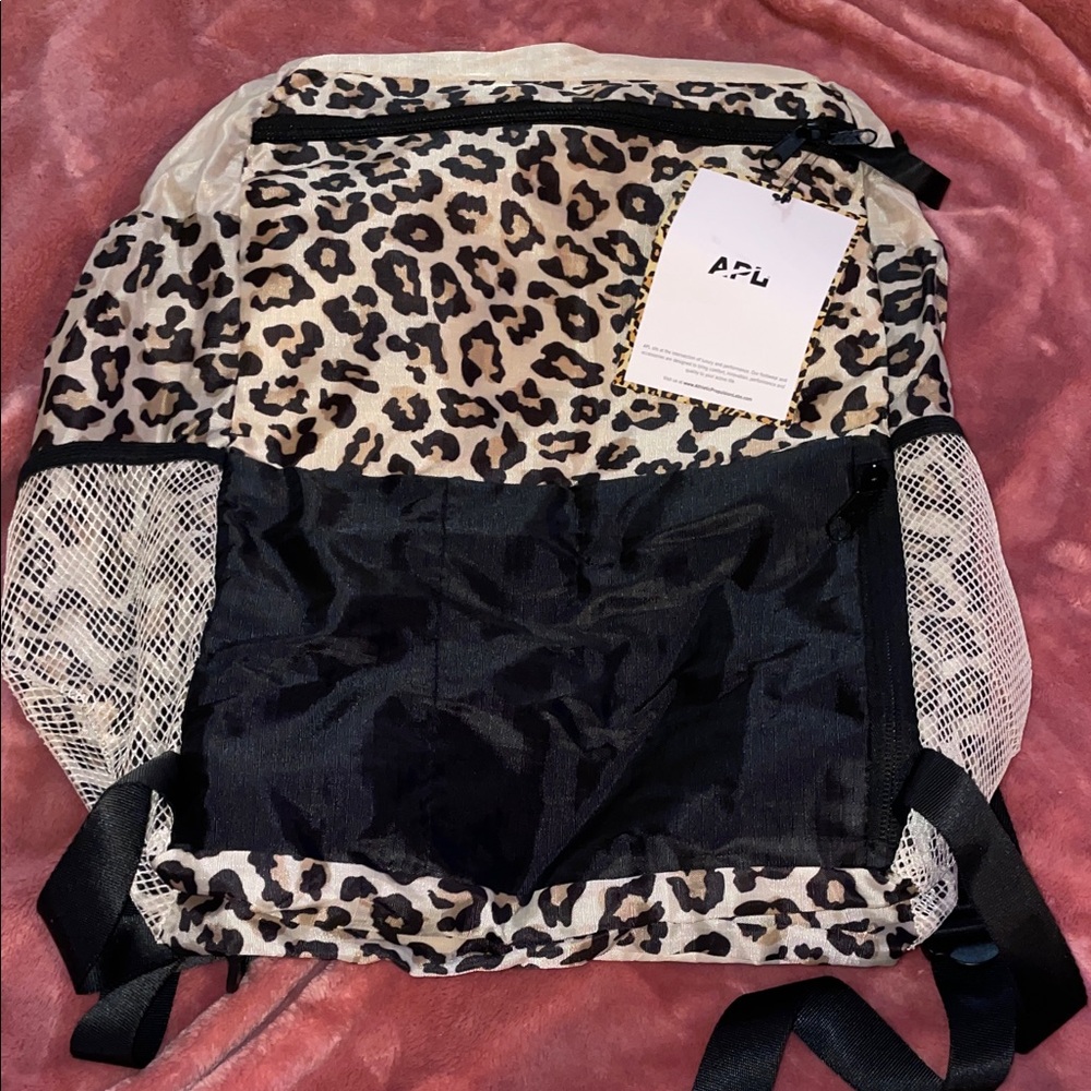 APL Black and Cream Leopard Backpack